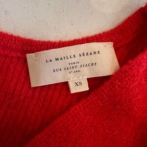 Sezane Red Barry Cardigan XS